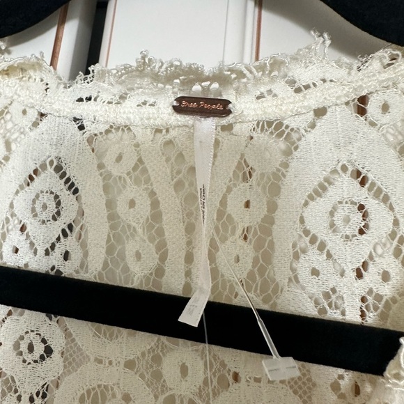 NWT Free People Hearts in Two Lace Minidress Ivory (100) - Picture 6 of 8